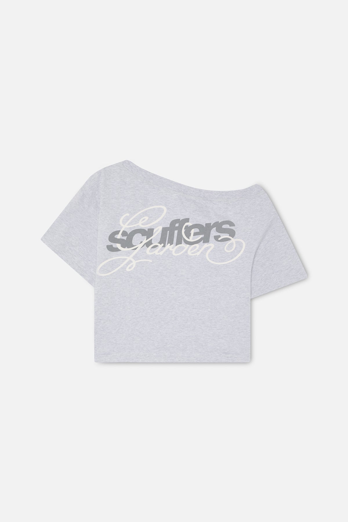 Über grauem Melange-T-Shirt