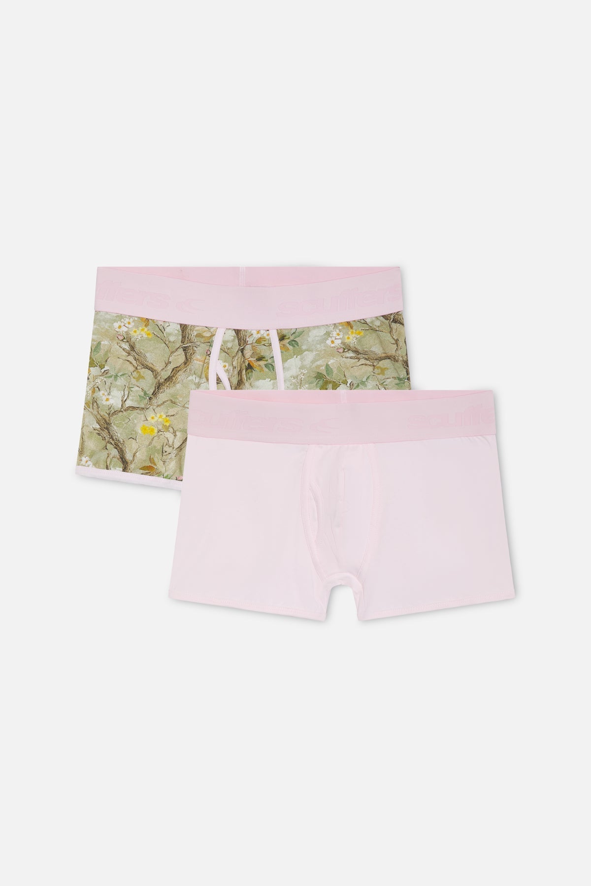 Boxershorts mit echten Blumen und rosa Farbe