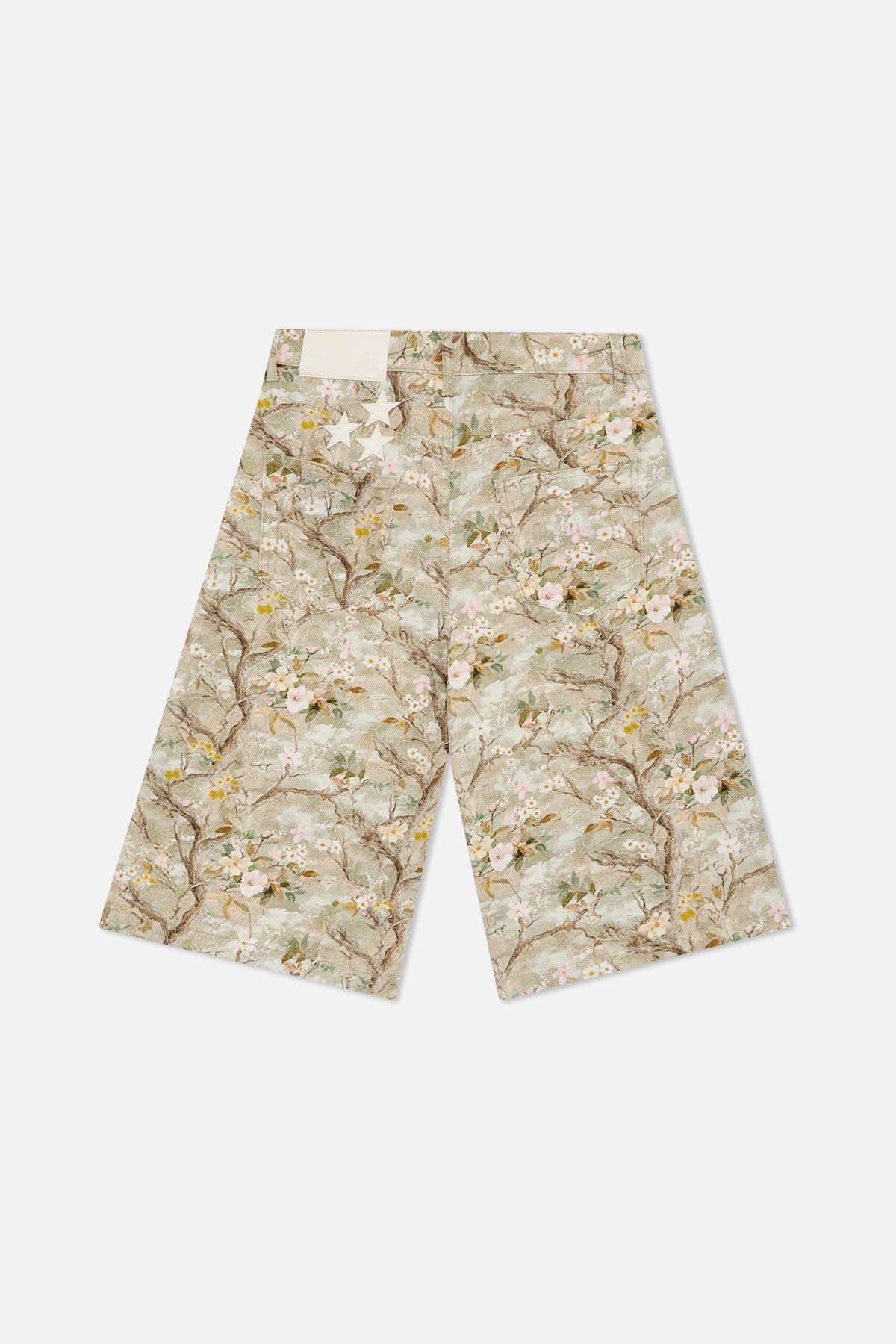 Jumbo-Shorts mit echten Blumen