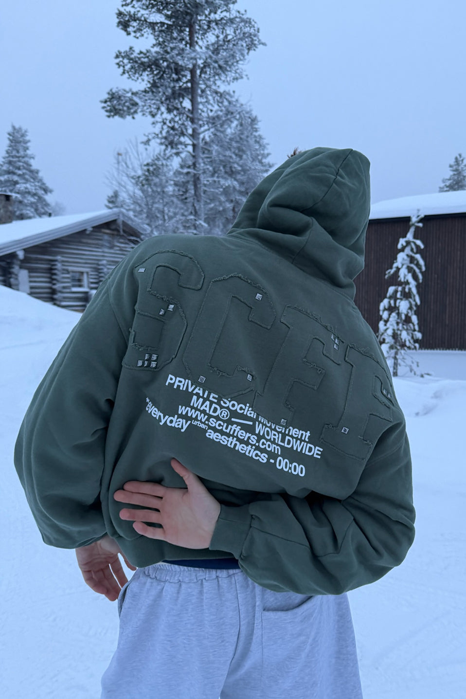 Weltweiter grüner Hoodie