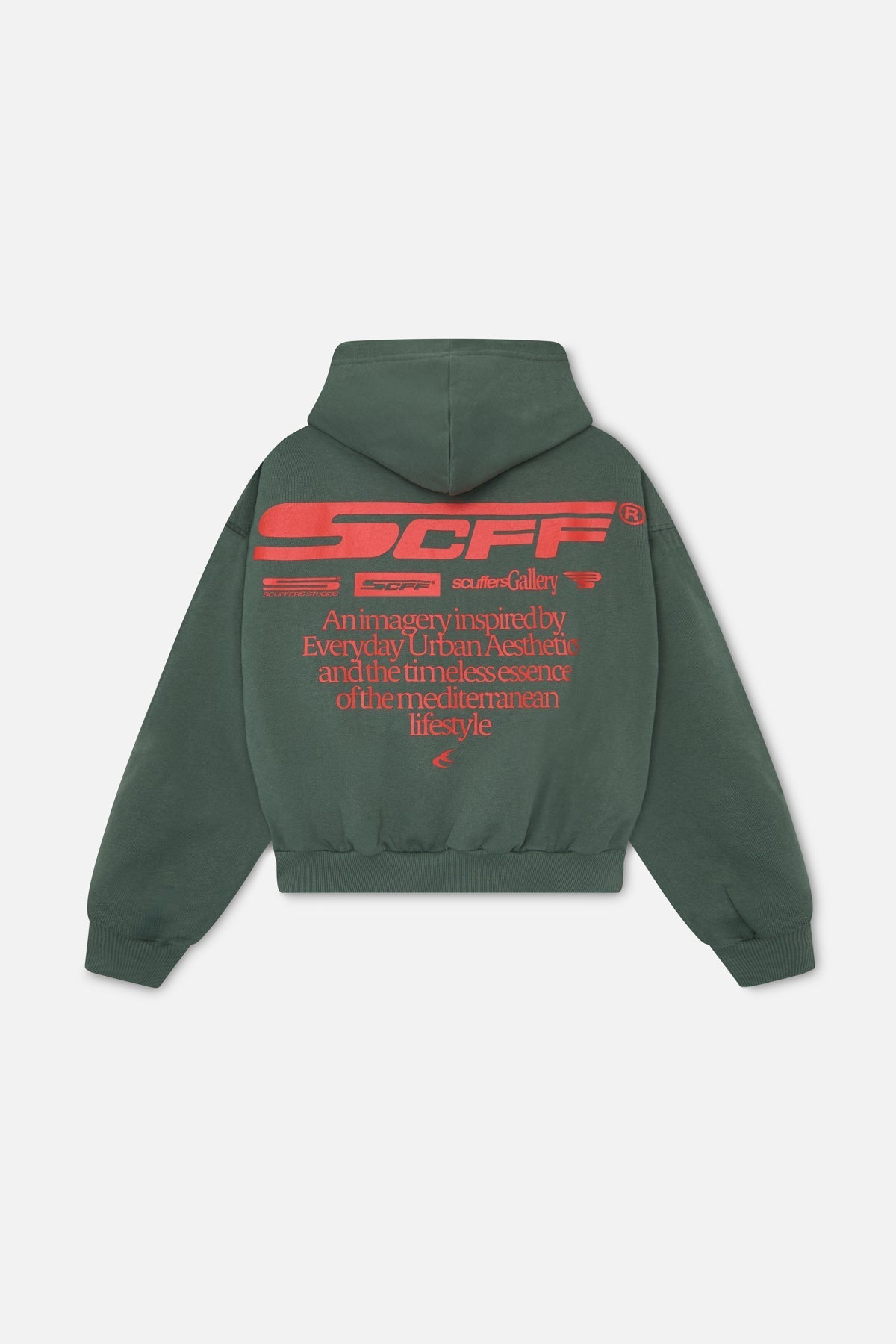 Motor Studios grüner Hoodie