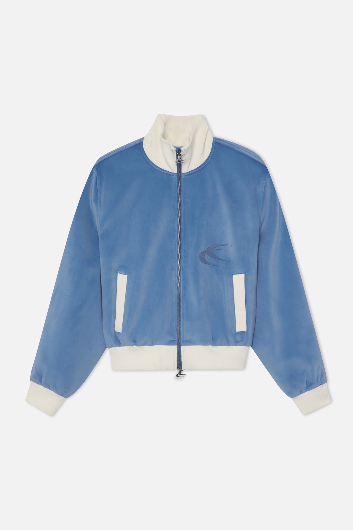 Schneeblauer Reißverschluss