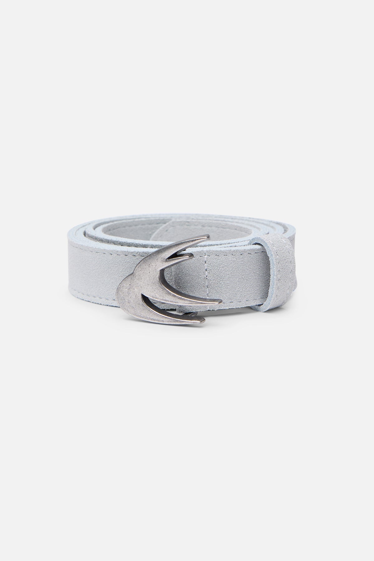 Suede White Belt