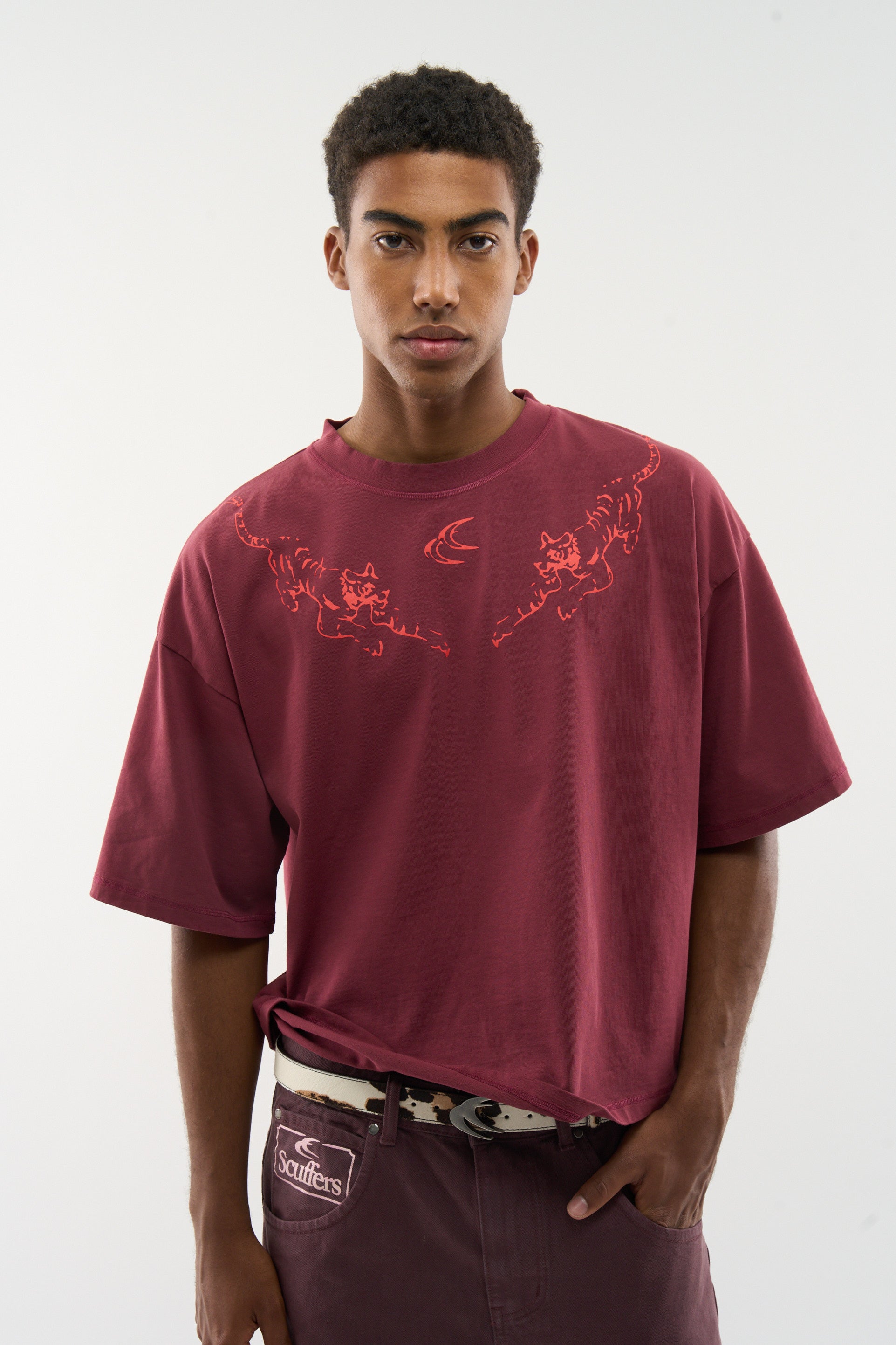 Tiger Burgundy T-Shirt