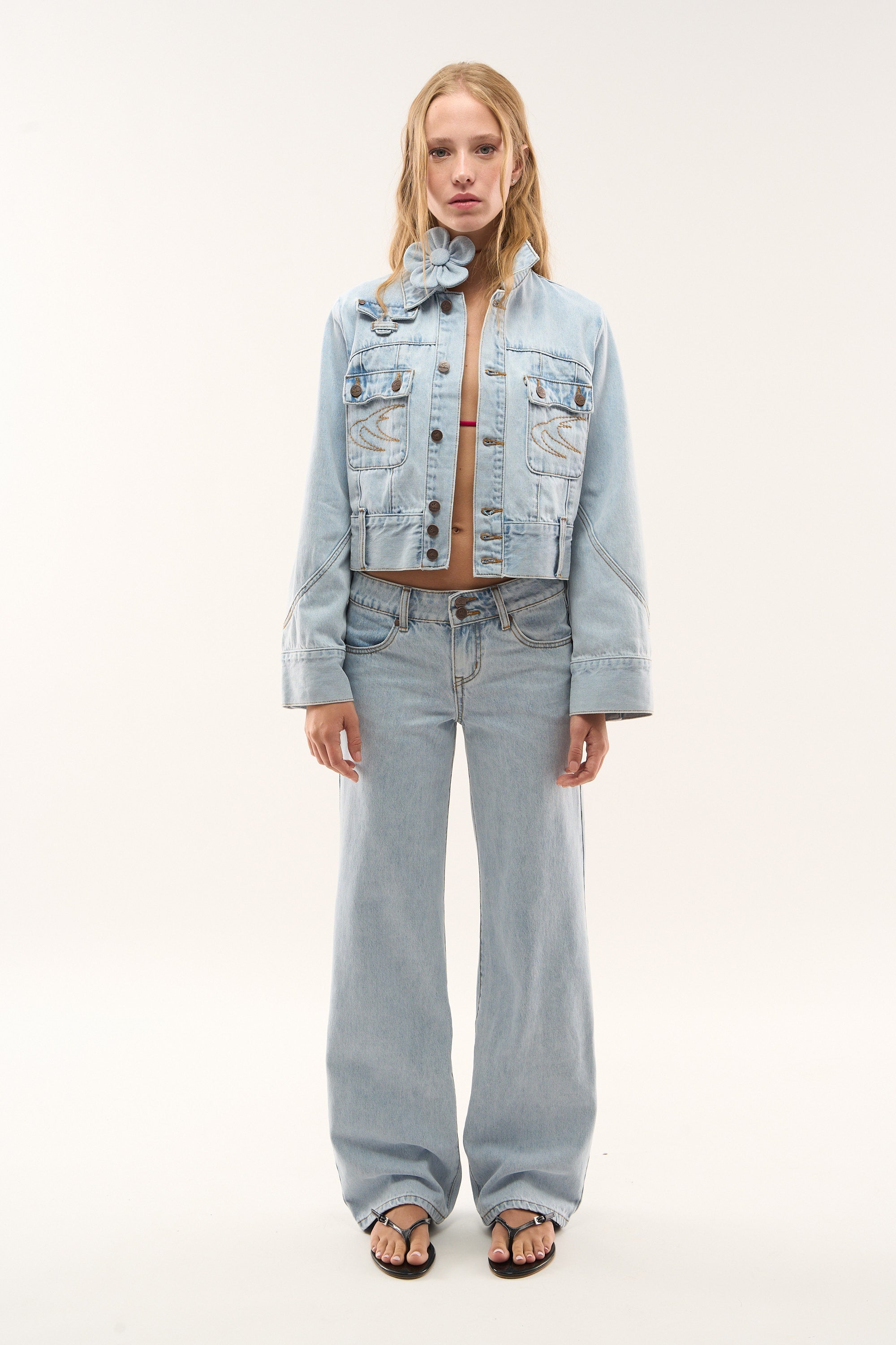 Marineblaue Jeansjacke