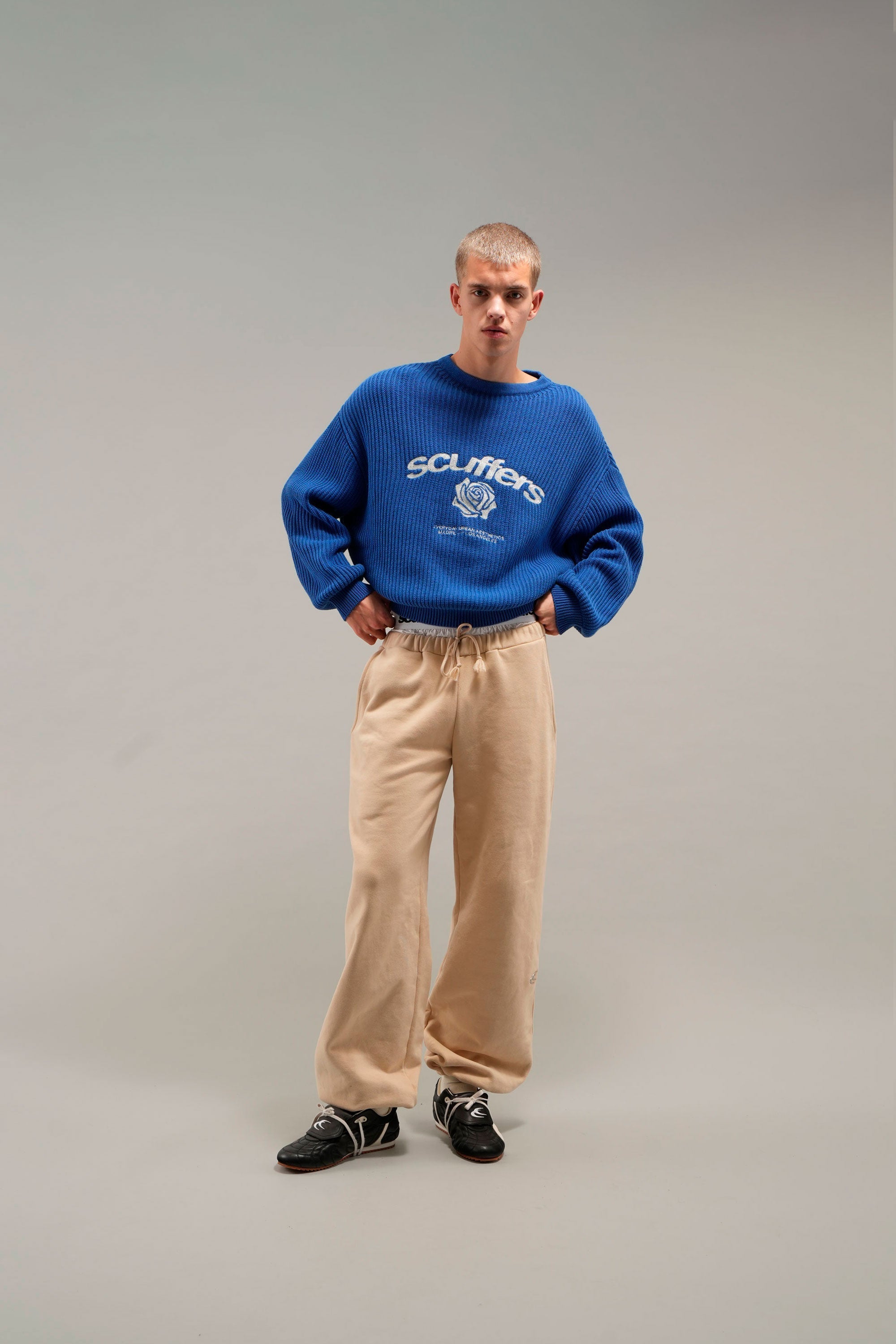 Rose Royal Blue Knit