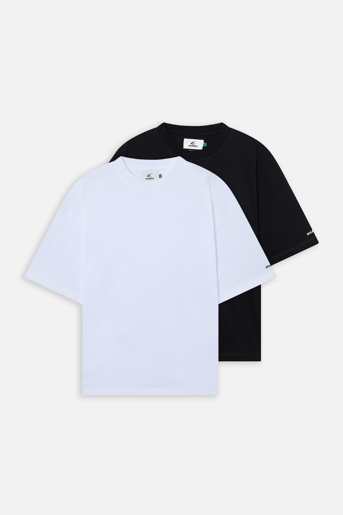 Basic Schwarz-Weiß T-Shirt-Set